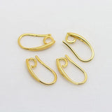 12PCS 7x14MM Champagne Plated Earrings Hooks Diy Jewelry Findings