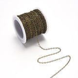 Brass Cable Chains Necklace Chain Links Antique Bronze Silver for Jewelry Making