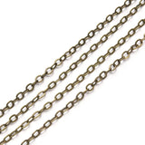Brass Cable Chains Necklace Chain Links Antique Bronze Silver for Jewelry Making