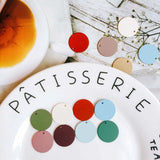Multicolor Round Shape Eardrop Metal Pendant 10pcs