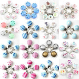 5pcs Baby Pacifier Clip Metal Wooden Multiple Pattern Child Molar Chain Holder