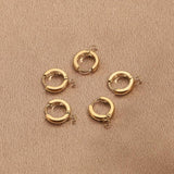 10pcs Stainless Steel Earring Hooks with Loop Round Ear Post DIY Jewelry