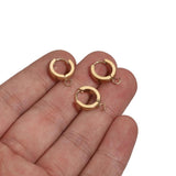 10pcs Stainless Steel Earring Hooks with Loop Round Ear Post DIY Jewelry