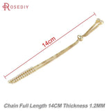 13.5CM Brass Chain Bracelet with Rubber Station Beads