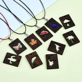 Wood Pendant Open Bezel Frame for Resin Epoxy DIY Jewelry Making