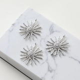 2PCS 14k Plated Sun Pendant with Zircon Earring DIY Kit