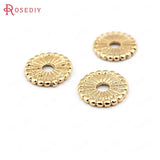 20PCS 9.5MM 24K Brass Spacer Beads High Diy Jewelry Findings Accessories