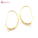 24K Brass Half Hole Beads for DIY Earrings Hooks