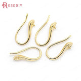 24K Brass Half Hole Beads for DIY Earrings Hooks