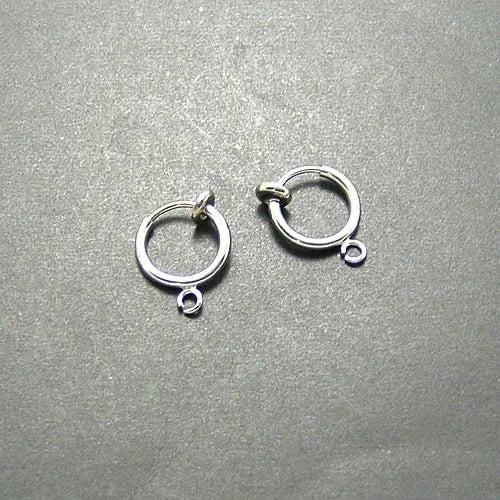 20PCS Brass Round Spring Earrings Clips for No Earrings Hole