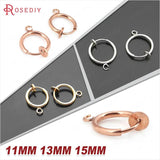 20PCS Brass Round Spring Earrings Clips for No Earrings Hole