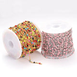 2 Meters Stainless Steel Chain with Colorful Enamel Beads for Jewelry Making
