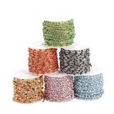 2 Meters Stainless Steel Chain with Colorful Enamel Beads for Jewelry Making