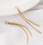 6PCS Copper Plating Chain Tassel Charms Pendant for DIY Long Drop Jewelry