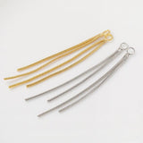 6PCS Copper Plating Chain Tassel Charms Pendant for DIY Long Drop Jewelry