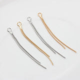 6PCS Copper Plating Chain Tassel Charms Pendant for DIY Long Drop Jewelry