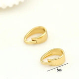 6MM 7MM 14K Plated Bale Pinch Clasp For Pendant Making DIY Necklace