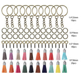 110Pcs Jewelry Making Kit Keychain Leather Tassels