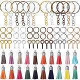 110Pcs Jewelry Making Kit Keychain Leather Tassels