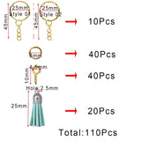 110Pcs Jewelry Making Kit Keychain Leather Tassels