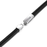 Stainless Steel Bayonet Clasp Push Lock Closure DIY Leather Bracelet
