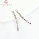20PCS 2x20MM 24K Plated Brass Curved Tube for Bracelet Making