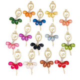 10pcs/Lot Ballet Girl Resin Rhinestone Alloy Buttons for Craft Sewing