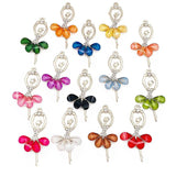 10pcs/Lot Ballet Girl Resin Rhinestone Alloy Buttons for Craft Sewing