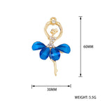 10pcs/Lot Ballet Girl Resin Rhinestone Alloy Buttons for Craft Sewing
