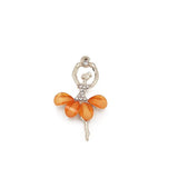 10pcs/Lot Ballet Girl Resin Rhinestone Alloy Buttons for Craft Sewing