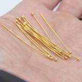 50pcs 21 Gauge 30mm/40mm Stainless Steel Ball Pins for DIY Jewelry Making