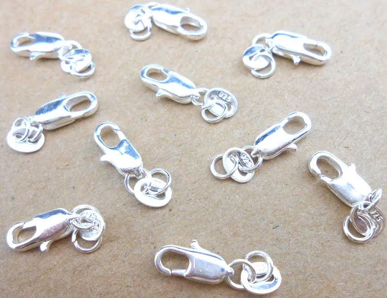 20PCS 925 Stamped Silver Lobster Clasps & Opening Jump Rings Set