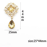 Crystal Rhinestone Brooch DIY Wedding Decoration 10Pcs