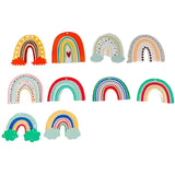 Acrylic Resin Rainbow Eardrop Pendant Jewelry Supplies 10pcs