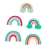 Acrylic Resin Rainbow Eardrop Pendant Jewelry Supplies 10pcs