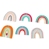 Acrylic Resin Rainbow Eardrop Pendant Jewelry Supplies 10pcs