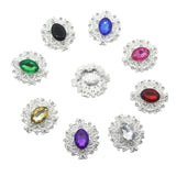 10Pcs Flat Bottom Rhinestone Jewelry Accessories for DIY Decor