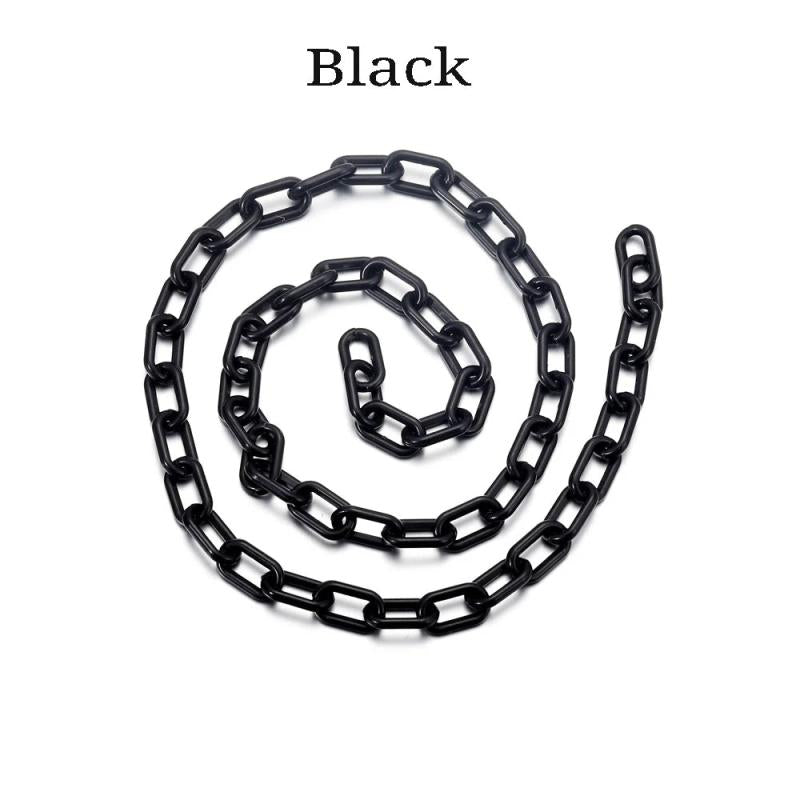 10Pcs Colorful Plastic Chain Keychains DIY Accessory