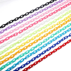 10Pcs Colorful Plastic Chain Keychains DIY Accessory