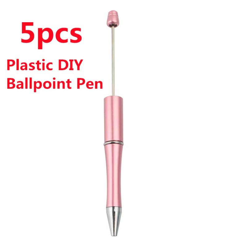 DIY Plastic Ballpoint Pen Metal Ring Spacer Beads Jewelry Making