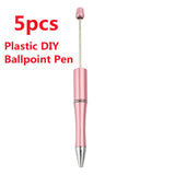 DIY Plastic Ballpoint Pen Metal Ring Spacer Beads Jewelry Making