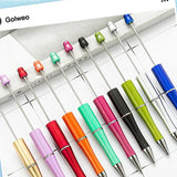 DIY Plastic Ballpoint Pen Metal Ring Spacer Beads Jewelry Making