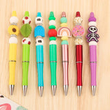 DIY Plastic Ballpoint Pen Metal Ring Spacer Beads Jewelry Making