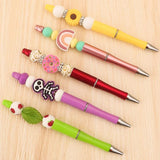 DIY Plastic Ballpoint Pen Metal Ring Spacer Beads Jewelry Making