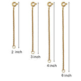 Stainless Steel Necklace Extension Chains 4-8pcs