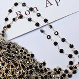 1m 6mm Glass Beads Chain Transparent Crystal Bead KC Necklace Chains