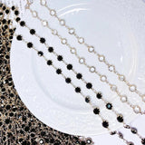 1m 6mm Glass Beads Chain Transparent Crystal Bead KC Necklace Chains
