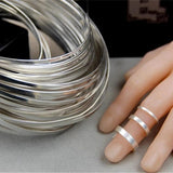 Sterling Silver Flat Wire Cuff Ring Blank for Jewelry Making