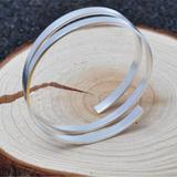 Sterling Silver Flat Wire Cuff Ring Blank for Jewelry Making