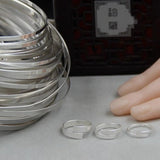 Sterling Silver Flat Wire Cuff Ring Blank for Jewelry Making